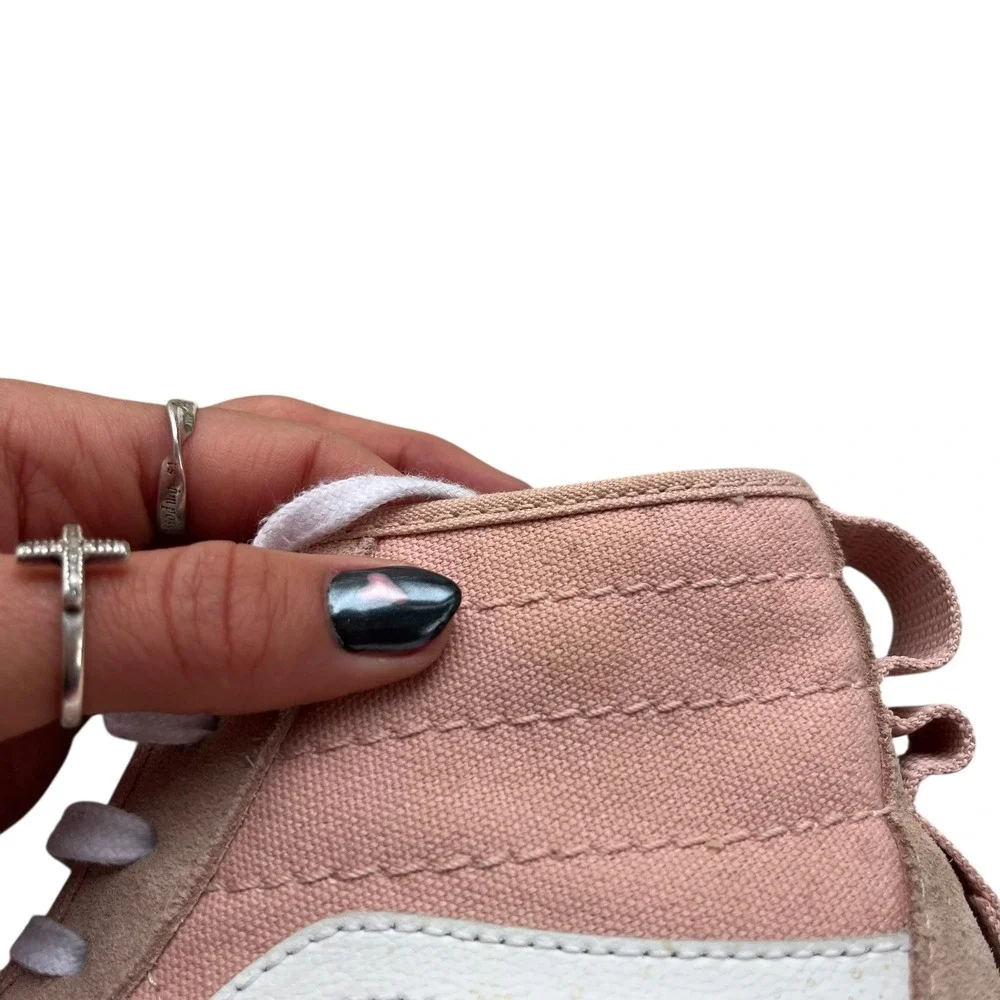Vans Sentry Women 6.5 Pink Rose Suede Canvas Sk8 Hi Waffle Cup Platform Sneakers